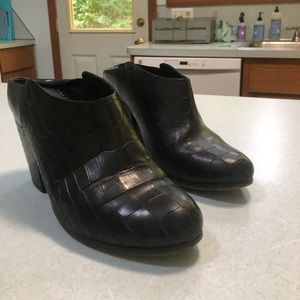 Auth Rag & Bone Enid Croc-stamped Mule Leath Blk